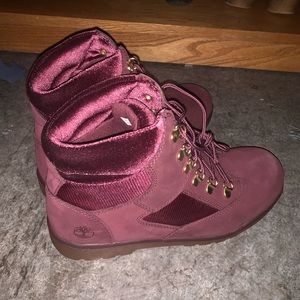 Maroon timberlands!